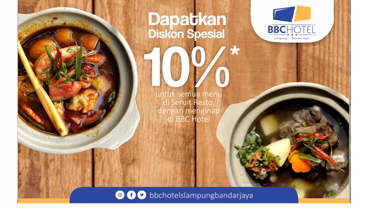 Discount 10% for in-house Guest